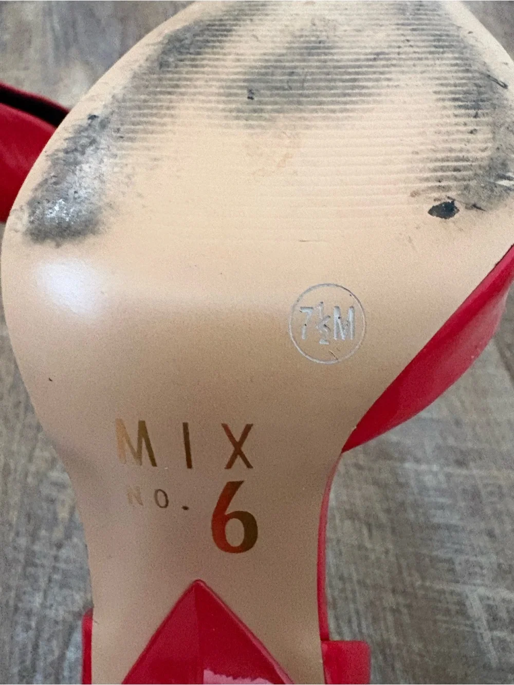 Mix No. 6 Red Patent Pointed-Toe D'Orsay Heels